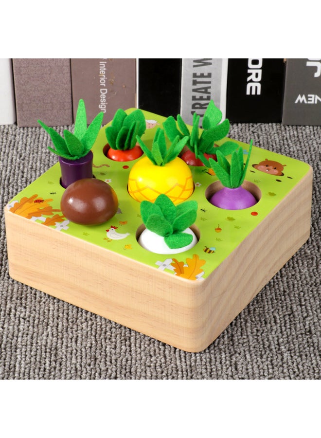 مباشرة للأطفال لسحب ألعاب الفجل للأطفال التعليم المبكر لغز المكونات صيد الجزر 1-2-3-4 سنوات من العمر اللون: سحب الفجل الصيد الصيد الحشرات قاعدة سجل ثلاثة في واحد - Image 3