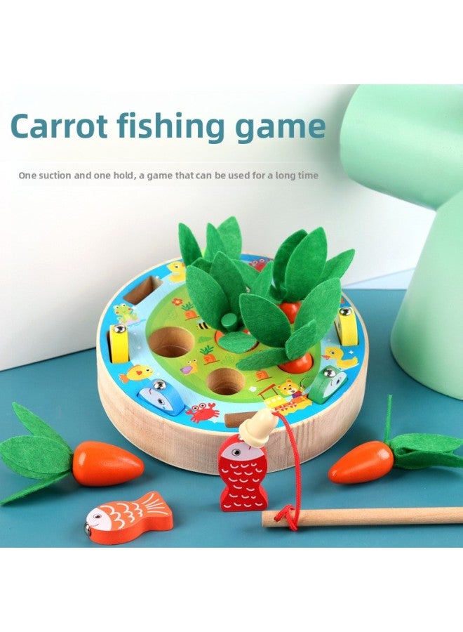 مباشرة للأطفال لسحب ألعاب الفجل للأطفال التعليم المبكر لغز المكونات صيد الجزر 1-2-3-4 سنوات من العمر اللون: سحب الفجل الصيد الصيد الحشرات قاعدة سجل ثلاثة في واحد - Image 4