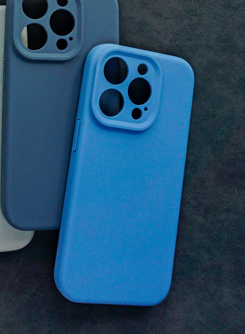 iPhone 15Pro Silicone Case with MagSafe Denim Color - Image 3