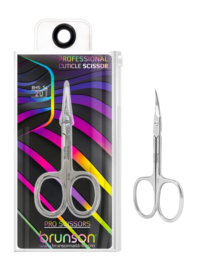 brunson Professional Cuticle Scissors 34 20mm  - Image 1