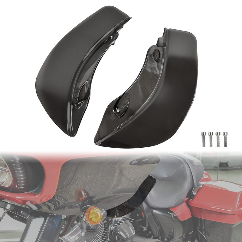 VEISUTOR Wide Wind Deflector for Harley Touring Smoke Fairing Air Deflectors Side Wind Windshield for Harley Road Glide FLTRXS FLTRX CVO Ultra FLTRUSE Ultra FLTRU Limited FLTRK 20152021 Accessories