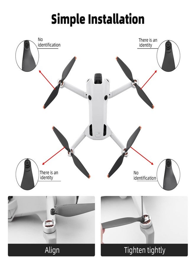 HeiyRC 16Pcs Mini 4 Pro/Mini 3 Pro Propellers,For DJI Mini 4 Pro/Mini 3 Pro Accessories Quick-Release Replacement Blades Props Wings - Image 5
