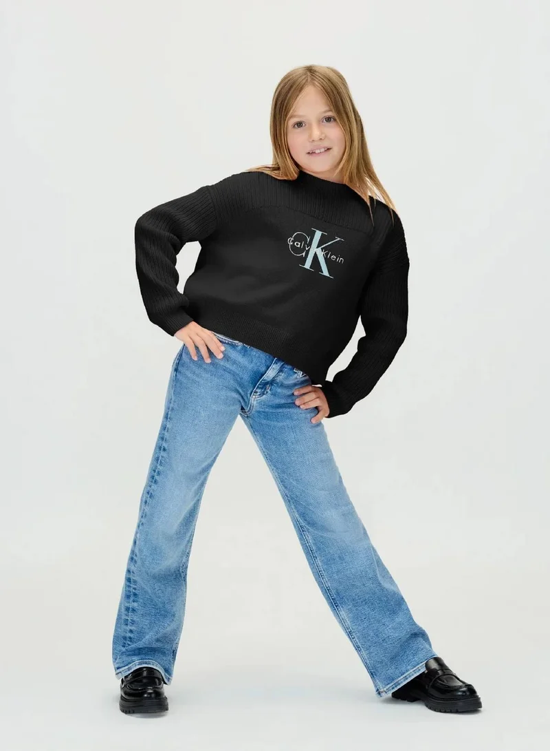 Calvin Klein Jeans Ck Black Logo Jumper for Women | Best Price UAE