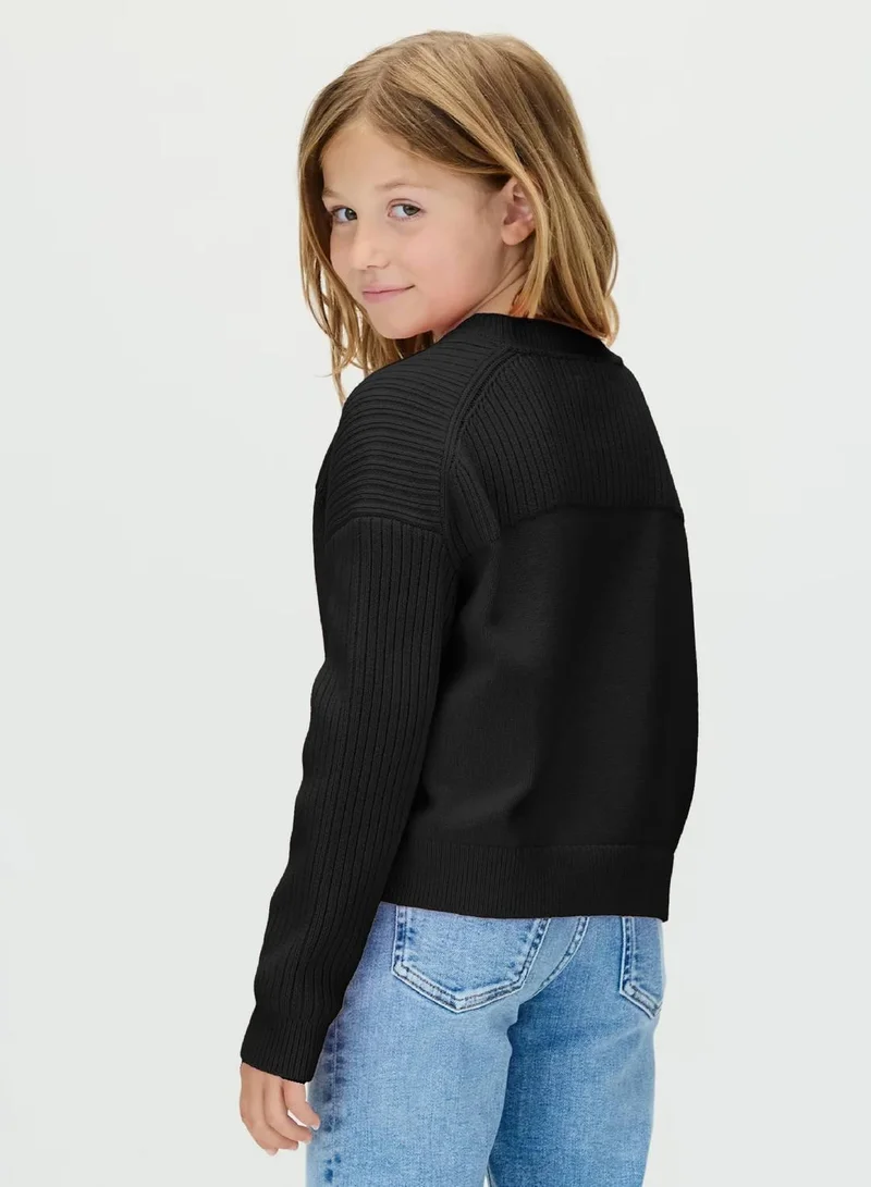 Calvin Klein Jeans Ck Black Logo Jumper for Women | Best Price UAE