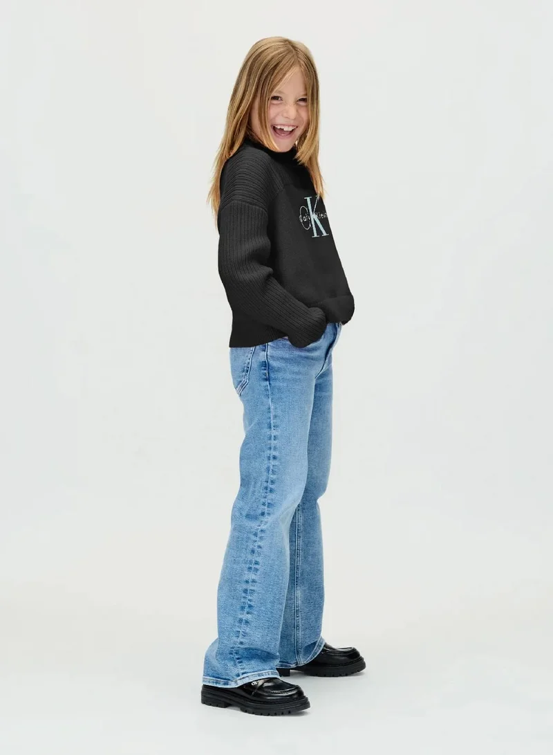 Calvin Klein Jeans Ck Black Logo Jumper for Women | Best Price UAE