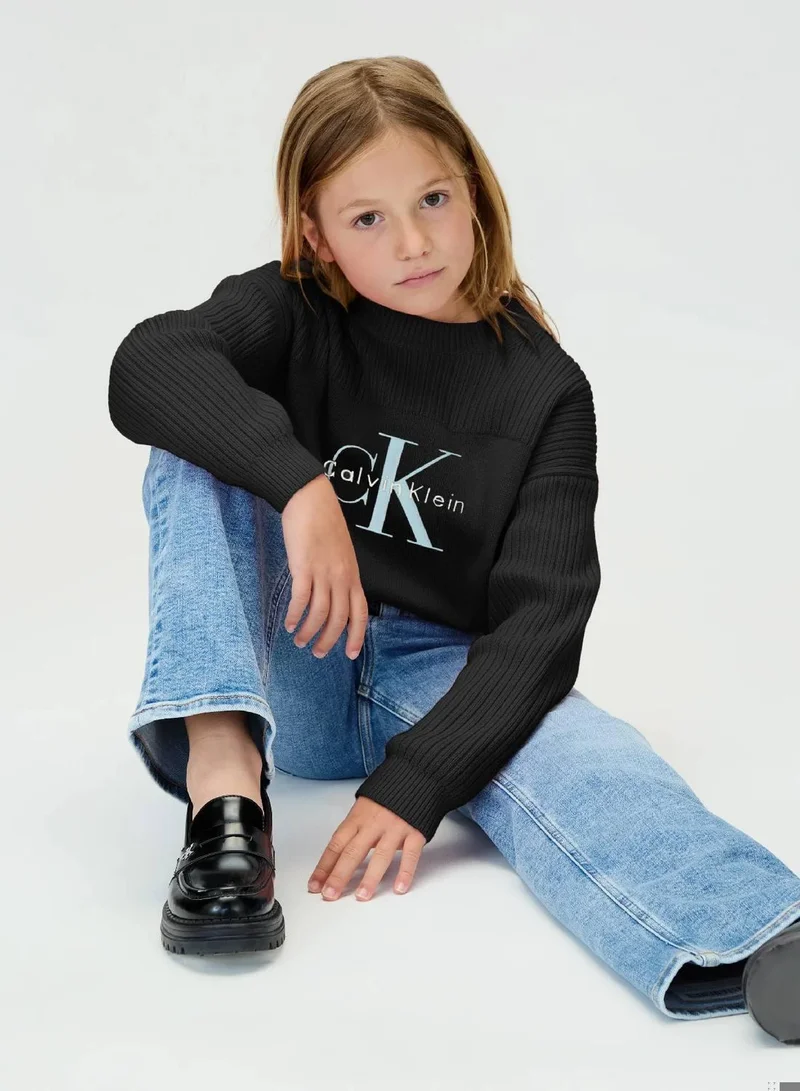 Calvin Klein Jeans Ck Black Logo Jumper for Women | Best Price UAE