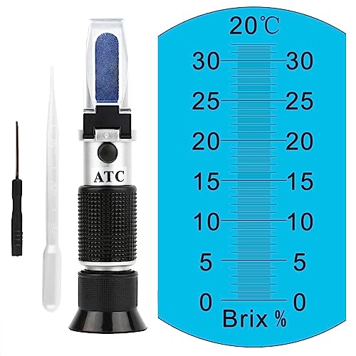 Labart Brix Refractometer with ATC, 0-32% with Certificate Portable Handheld Brix Tester for Measuring Sugar Content in Fruit, Refractometer with calibration fluid with Certificate - Image 5