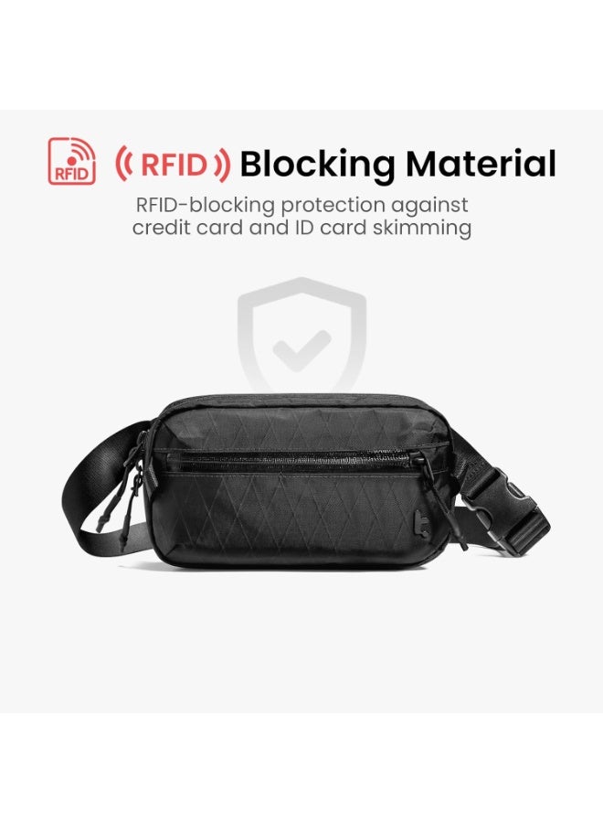 Tomtoc حقيبة سلاينغ أفياتور-T35 سعة 3.5 لتر مع حجب RFID، حقيبة صدر كتف عابرة للرجال والنساء، حقيبة خفيفة مقاومة للماء للاستخدام اليومي والسفر - Image 4