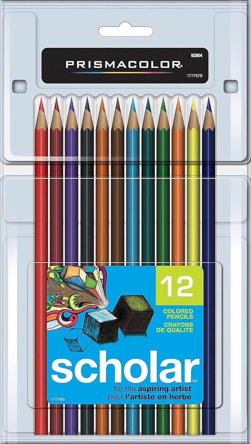 Prismacolor Scholar 12 Colored Pencil Set for Aspiring Artists - Image 1