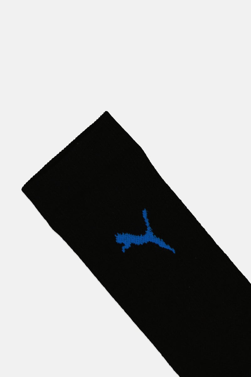 PUMA Men 1 Pair Brand Logo Football Crew Socks, Black - Image 3