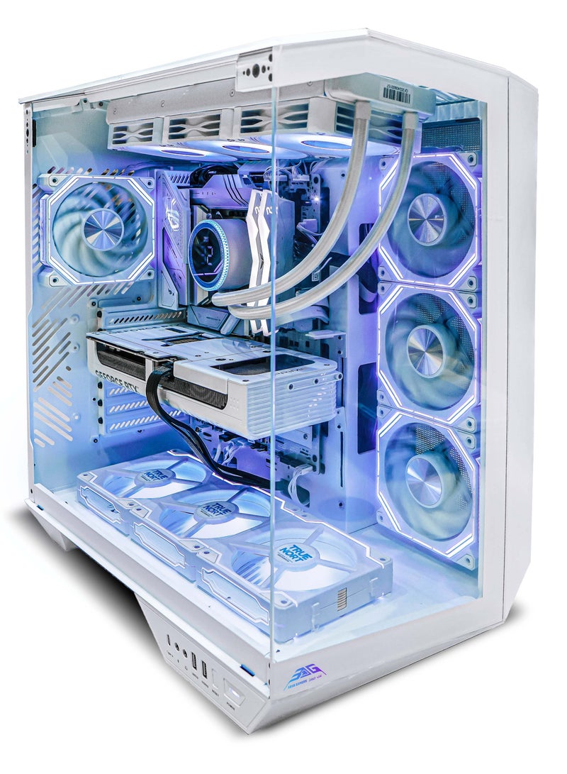 Arab Gamers Hyper Vault  Glacier White Gaming PC – AMD Ryzen 5 7600X | 16GB RAM | 1TB SSD |NVIDIA GeForce RTX 5060 Graphic Card | Windows 11 Pro | Gaming Case White