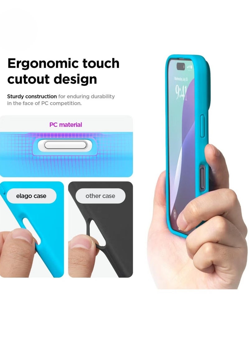 Raxoom Ocean Blue iPhone 16 Pro Case – Slim Shockproof Full Body Protection with Soft Microfiber Lining, Scratch-Resistant - Image 4
