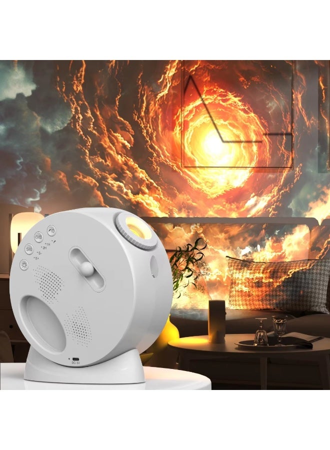 BlueFire 12 in 1 Planetarium Galaxy Star Projector Night Light with 4K HD Constellation Projection, Bluetooth 5.1 HiFi Speaker, Dual Alarm Clock, 15 White Noise Sounds, Adjustable Focus & 360° Rotating Aurora Nebula – Starry Sky Projector Lamp for Kids & Adults Bedroom Decor, Sleep Aid, Parties & Relaxation - Image 2