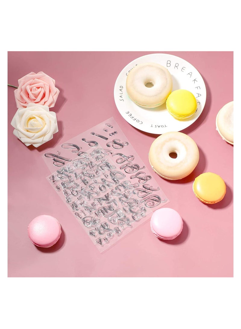 Luckam 4Pcs Alphabet Cake Stamp Tool Alphabet Numbers Fondant Cake Mold DIY Cookie Stamp Cookie Cutter Fondant Molds - Image 2
