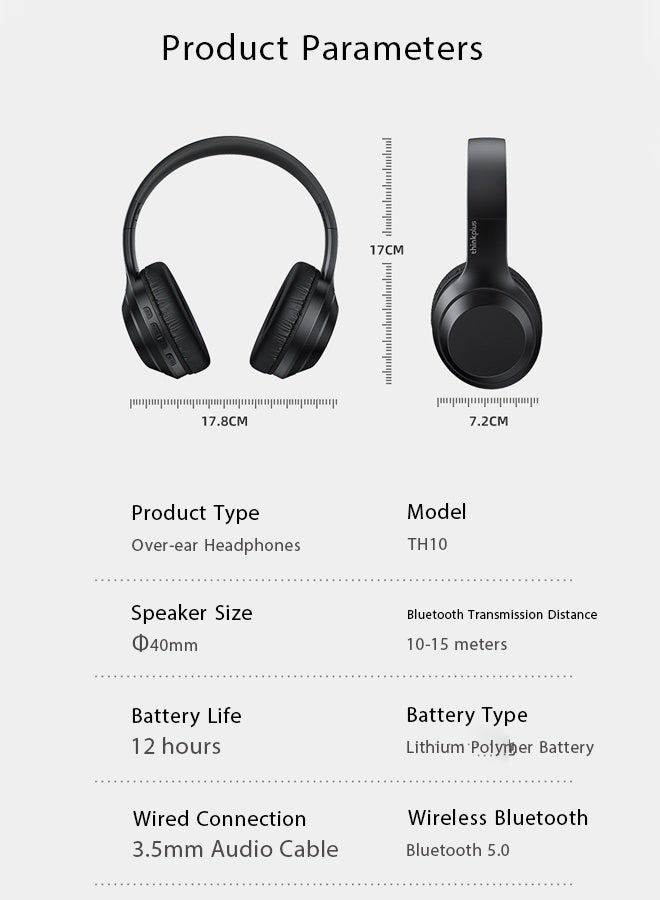 Thinkplus TH10 Wireless Bluetooth Headset Black - Image 5