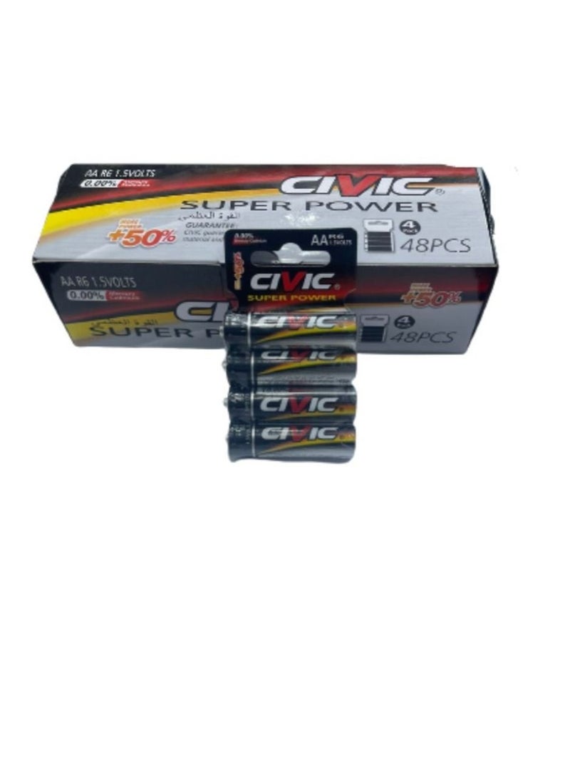 سيفيك بطاريات حجم AA عدد48 حبه بقوة 1.5 فولت - Image 2