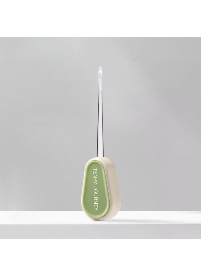 LED Light Ear Pick with Soft Silicone Tip - Gentle Earwax Remover with Replacement Head for Safe Cleaning, Ideal for Toddlers Orange Color Green Color