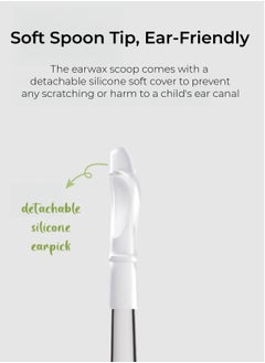 Be a better mom LED Light Ear Pick with Soft Silicone Tip - Gentle Earwax Remover with Replacement Head for Safe Cleaning, Ideal for Toddlers Orange Color Green Color  - Image 5