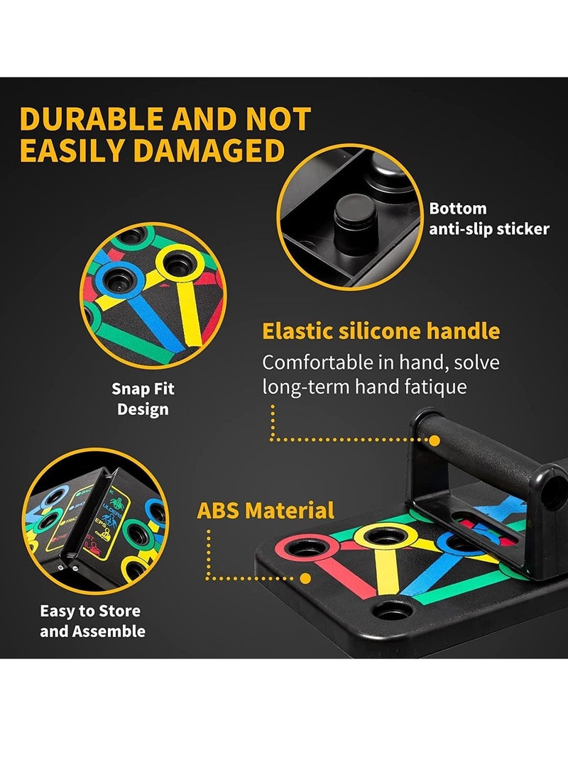 TRASSLE Push Up Board for Men & Women, 14 in 1 Multifunction PushUp Board - Foldable Push-Up Board, Best Home Gym Equipment and Strength Training Equipment for Floor to Strengthen Arms, Core and Back - Image 2