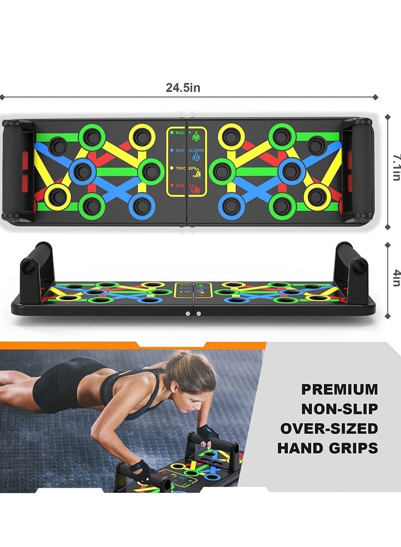 TRASSLE Push Up Board for Men & Women, 14 in 1 Multifunction PushUp Board - Foldable Push-Up Board, Best Home Gym Equipment and Strength Training Equipment for Floor to Strengthen Arms, Core and Back - Image 3
