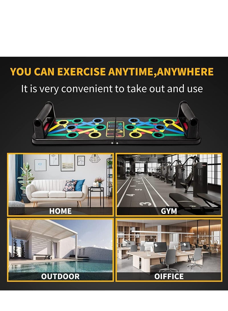 TRASSLE Push Up Board for Men & Women, 14 in 1 Multifunction PushUp Board - Foldable Push-Up Board, Best Home Gym Equipment and Strength Training Equipment for Floor to Strengthen Arms, Core and Back - Image 5