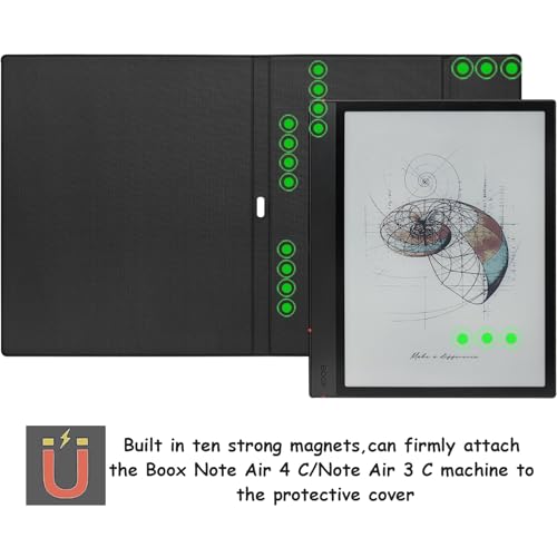 GOVTVA Magnetic Stand Case for Onyx Boox Note Air 5 C/Note Air 4 C/Note Air 3 C (2025/2024/2023 Released) Ultra-Thin Lightweight Leather Cover with Auto Sleep/Wake & Magnetic Closure (Cloth Black) - Image 2