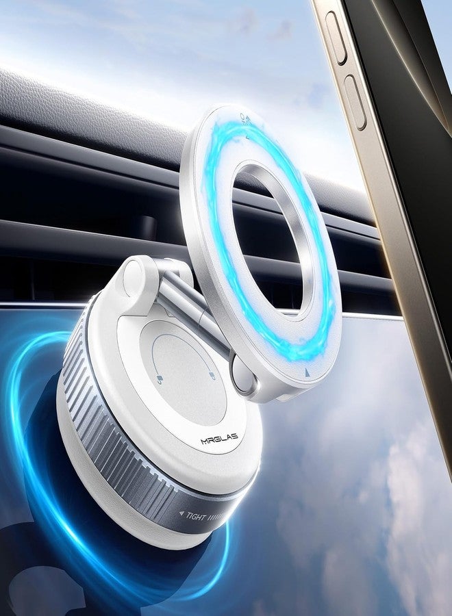 MRGLAS 2026 Upgraded Vacuum Magnetic Phone Holders for Your Car 360° Adjustable Absorption Magnetic Bracket 98LBS Magsafe Suction Cup Phone Mount for iPhone Car Truck Accessories for Men Women - Image 1