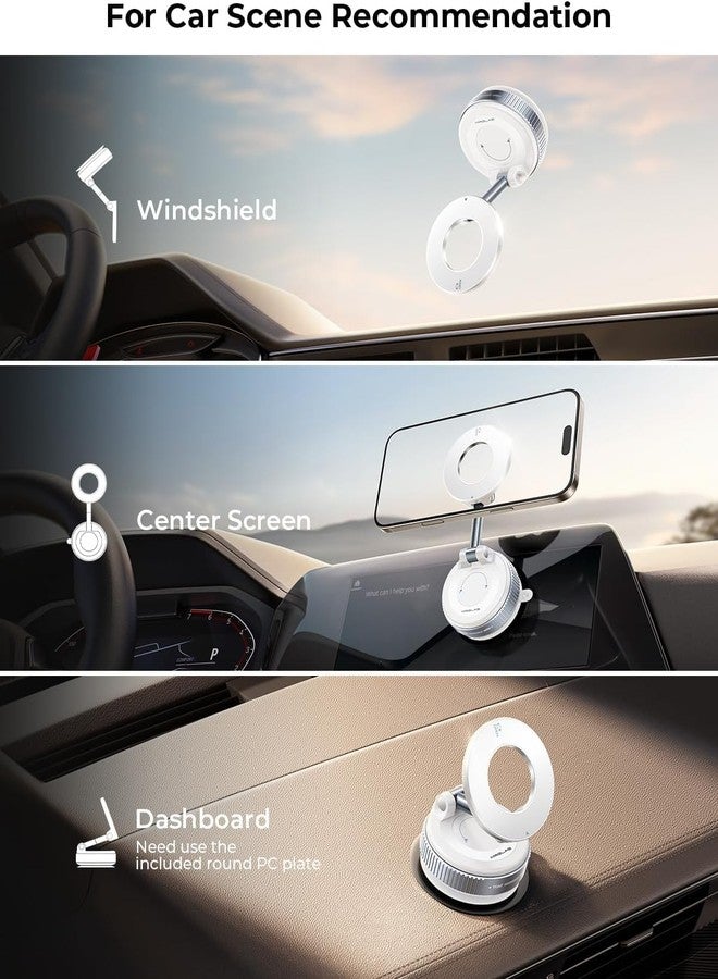 MRGLAS 2026 Upgraded Vacuum Magnetic Phone Holders for Your Car 360° Adjustable Absorption Magnetic Bracket 98LBS Magsafe Suction Cup Phone Mount for iPhone Car Truck Accessories for Men Women - Image 2