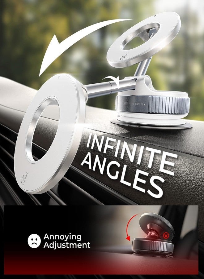 MRGLAS 2026 Upgraded Vacuum Magnetic Phone Holders for Your Car 360° Adjustable Absorption Magnetic Bracket 98LBS Magsafe Suction Cup Phone Mount for iPhone Car Truck Accessories for Men Women - Image 4