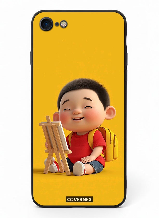 Covernex Apple iPhone SE 2020/2022 Protective Case Cover Printed Featuring Little Artist - Image 2