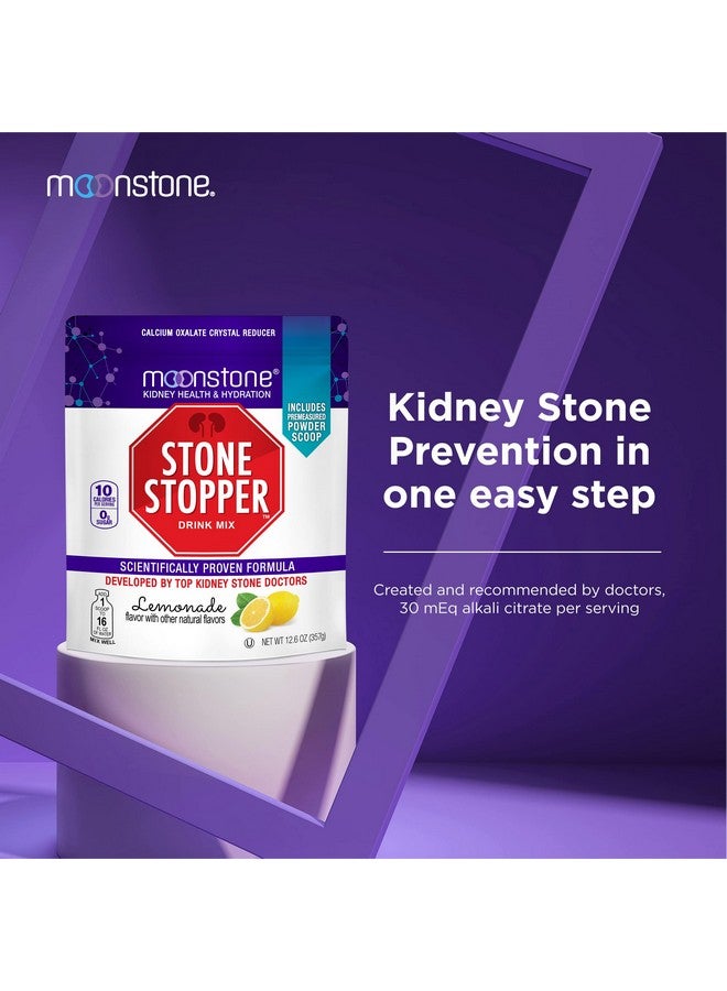 Moonstone Stone Stopper Drink Mix, Lemonade, Kidney Stone Prevention, Calcium Oxalate Protector, Alkali Citrate Support, Developed by Urologists to Improve Hydration and Support Kidney Health, 30 Day Supply - Image 1