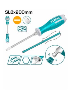 TOTAL TOTAL Slotted Go Through Screwdriver SL8 x 200mm THGS82006  - Image 2