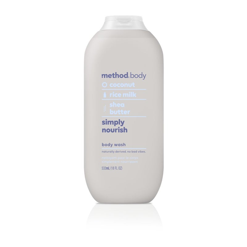 Method Body Wash, Simply Nourish, Paraben and Phthalate Free, 18 oz (Pack of 1) - Image 1