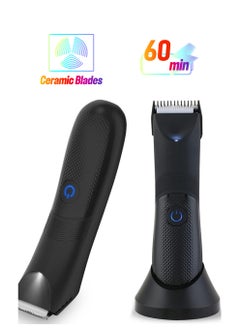 Hatteker Electric Groin Hair Trimmer For Men USB Chargeable LED Waterproof Body Hair Shaver  - Image 1