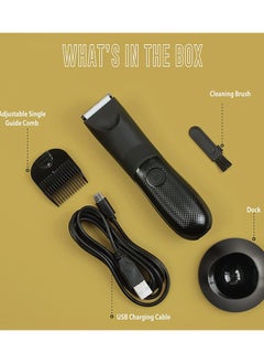 Hatteker Electric Groin Hair Trimmer For Men USB Chargeable LED Waterproof Body Hair Shaver  - Image 2