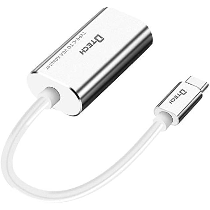 DTech TYPE C TO VGA HD CONVERTER, UP TO 1920 * 1080P RESOLUTION. PERFECTLY CONVERT TYPE C VIDEO SIGNAL INTO VGA VIDEO SIGNAL, CONNECT TO LARGE SCREEN DISPLAY DEVICE SUCH AS PROJECTORDISPLAYTV. SUPPORT - Image 1