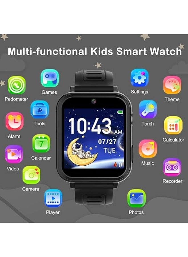 Kids Smart Watch with HD Touch Screen – 24 Fun Games, Dual Camera, Video & Music Player, Fitness Tracker, Alarm Clock, Flashlight – Educational Toy for Boys & Girls – Compatible with Android & iOS - Image 2