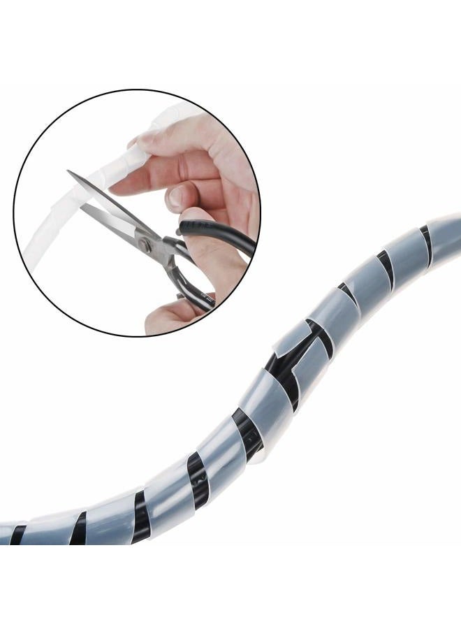 XHF 2018 Spiral Wire Wrap Organizer PE Polyethylene Bands Cable Sheath Dia 12MM-Length6M - Image 4
