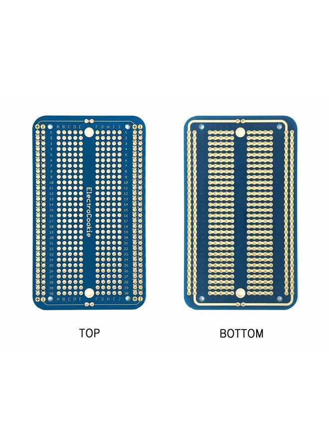 ElectroCookie Prototype Board Breadboard Style PCB Solder Board for DIY Electronic Projects, Compatible for Arduino Projects, Gold-Plated (6 Color Pack + 7 Screw Terminal Block Connectors) - Image 2