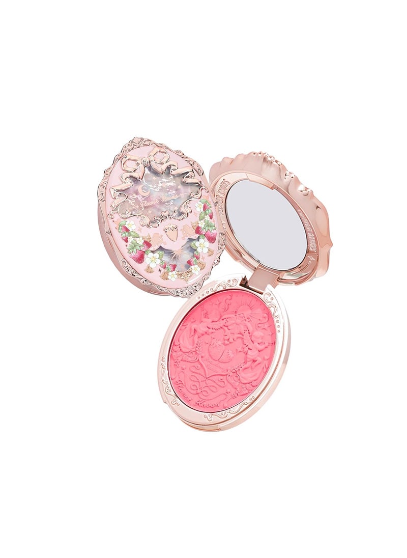 Flower Knows Flower Knows Violet Strawberry Rococo Embossed BlushPink Matte FinishBuildable  Blendable Makeup Blush for cheeksSoft  Longlasting for Girls  WomenG01 Romantic Blossom46g 