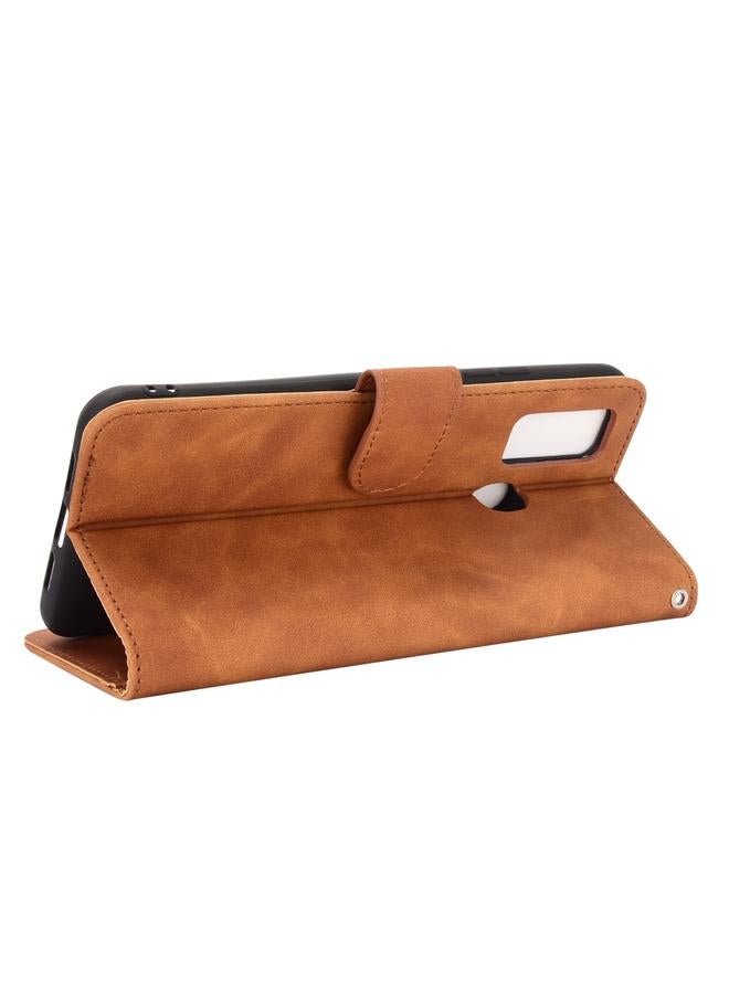 اس-توب جراب لهاتف DOOGEE N30 بلون سادة مع إبزيم مغناطيسي وغطاء من جلد البولي يوريثان بملمس جلد العجل مع حامل وفتحات للبطاقات ومحفظة - Image 5