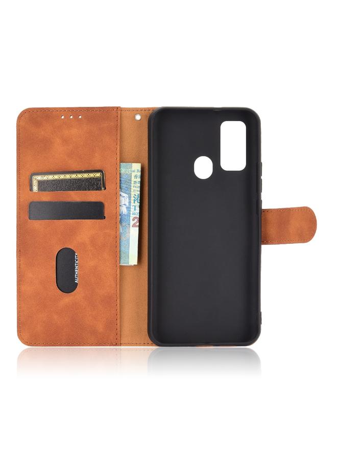 اس-توب جراب لهاتف DOOGEE N30 بلون سادة مع إبزيم مغناطيسي وغطاء من جلد البولي يوريثان بملمس جلد العجل مع حامل وفتحات للبطاقات ومحفظة - Image 4