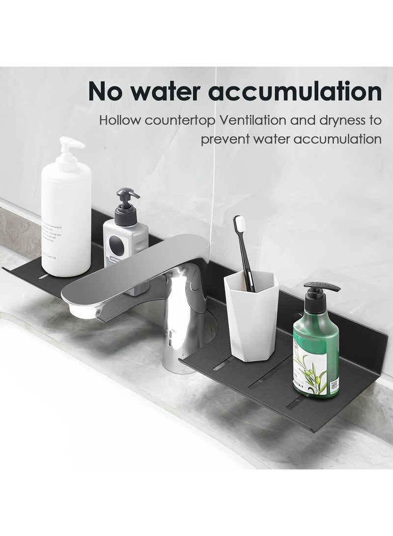 general Bathroom shelf, floating on sink shelf, with U-shaped recess designWall-mounted bathroom sink shelf for bathroom, kitchen, toilet, laundry room taps - Image 4