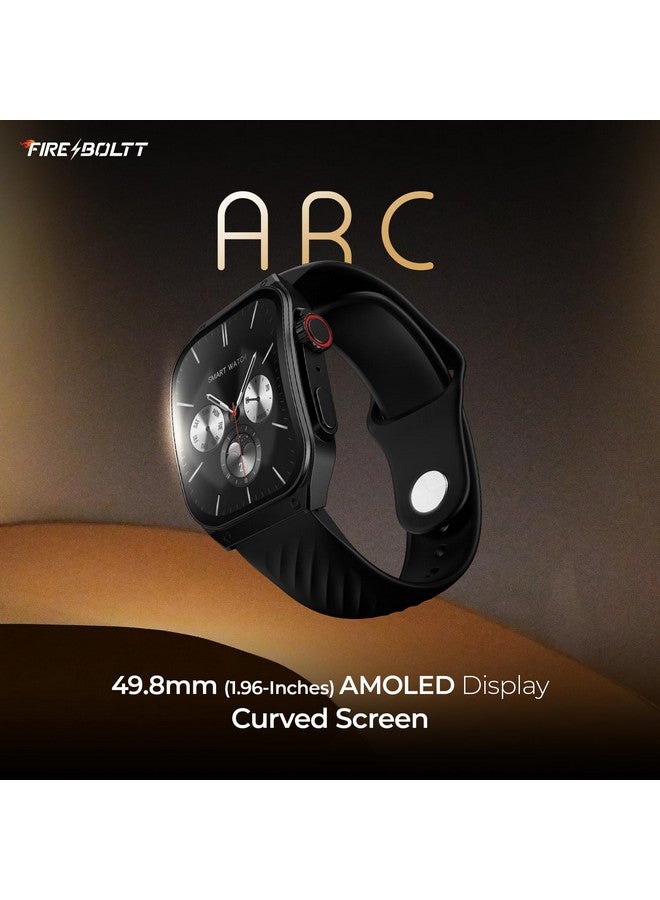 Fire-Boltt ARC 49.8mm (1.96 inch) AMOLED Always On Curved Display Smart Watch, Bluetooth Calling, Wireless Charging, 100+ Sports Modes, Water-Resistant 100+ Cloud Watch Faces (Black) - Image 2