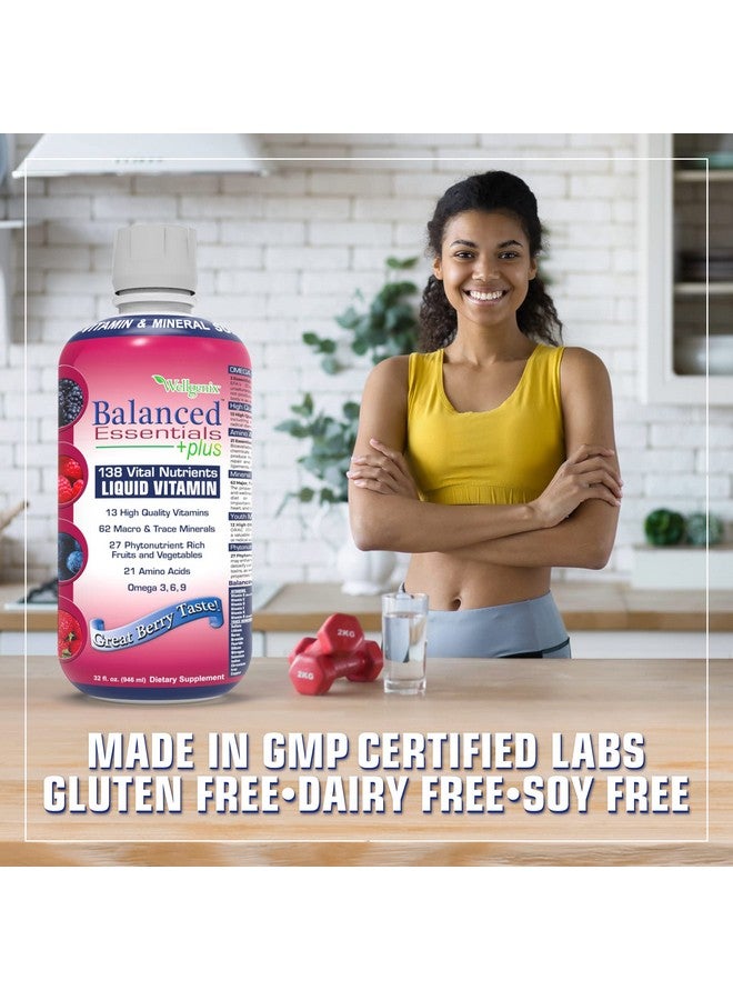 ويلجينيكس مكمل غذائي سائل طبيعي من Balanced Essentials، مكون من قطعتين، 32 أونصة، بنكهة التوت S-BE32 - Image 5