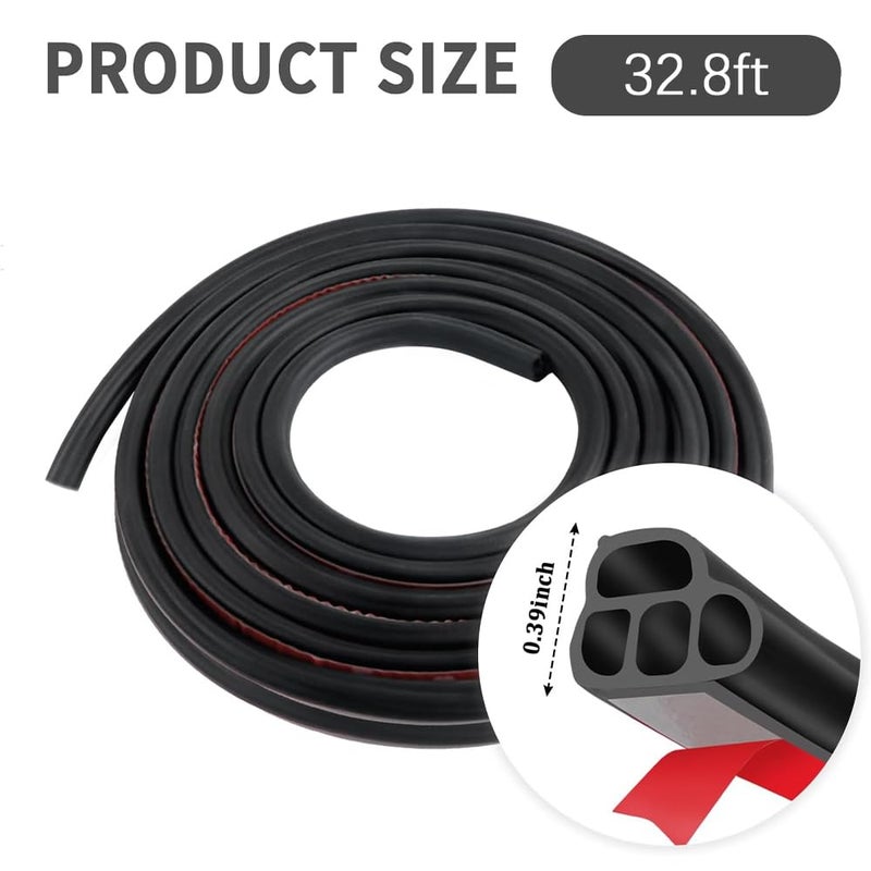 KIFIDAN 328FT Car Door Seal StripRubber Two Layer LShape Car Door Weather Stripping for DoorsHoodUniversal Car Accessories Soundproof Weather Stripping Door Seal for CarsTrucks - Image 4