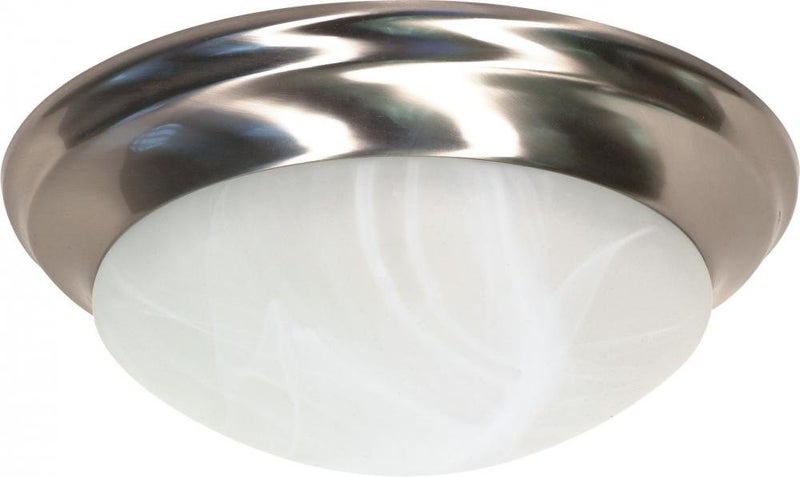 Nuvo Lighting 60/284 Two Light Flush Mount, Brushed Nickel/Alabaster Glass, 14" Flush - Image 5