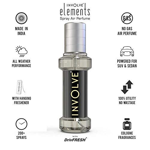Involve your senses Elements Aura Spray Air Perfume | Fine Fragrance Scent Air Freshener - IELE02-30ml | Car fresheners | Car accessories interior | Long lasting fragrance | Car perfume - Image 4
