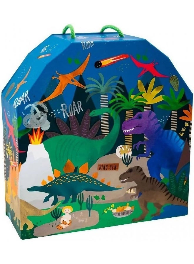 Floss & Rock Dinosaur Play Box with 18 Wooden Pieces - Image 1