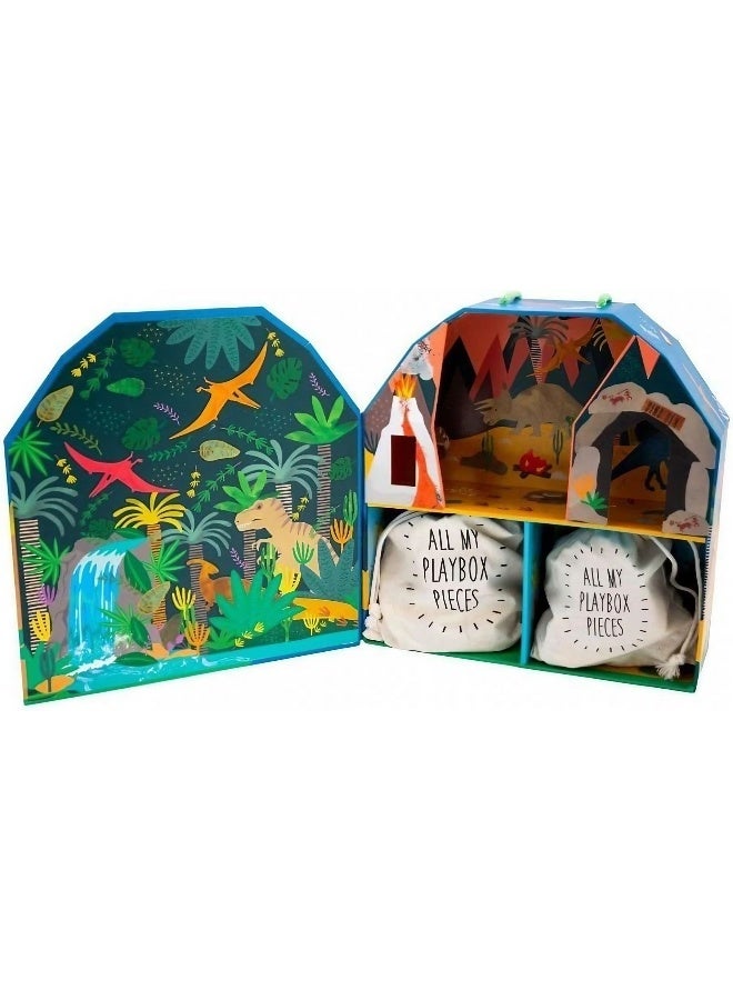 Floss & Rock Dinosaur Play Box with 18 Wooden Pieces - Image 2